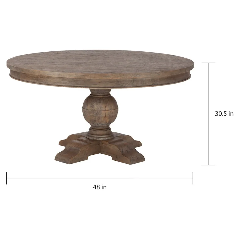 Copper Grove Abenberg Weathered Mango Round Dining Table