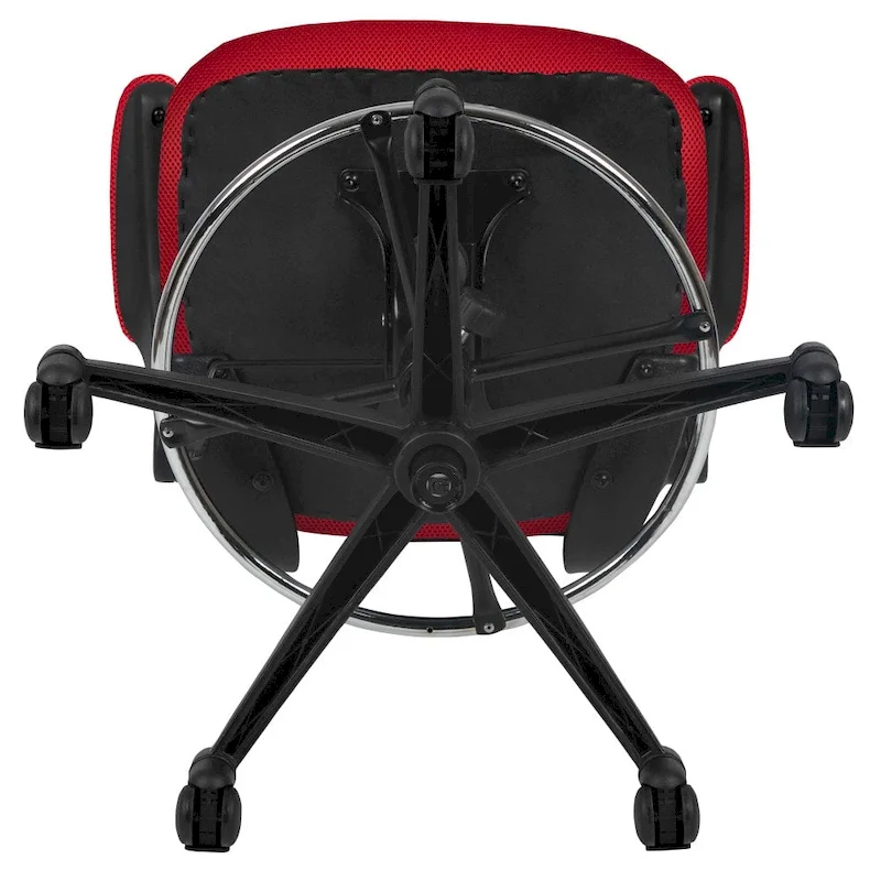 Mid-Back Ergonomic Drafting Chair with Adjustable Foot Ring and Flip-Up Arms