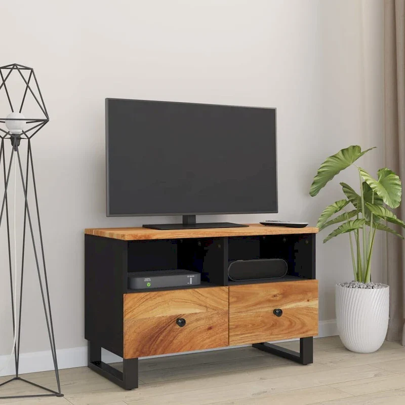 TV Stand 27.6x13x18.1 Solid Wood Mango