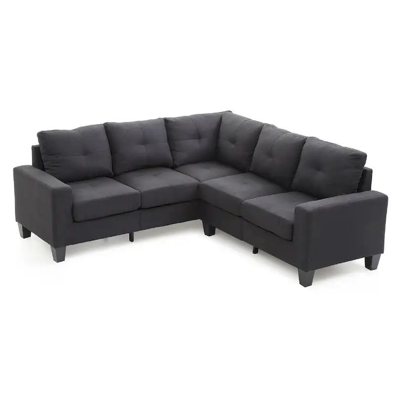 Newbury 82 in. W 2-piece Polyester Twill L Shape Sectional Sofa - 32L x 82W x 35H
