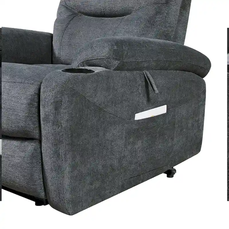 Electric Power Lift Recliner Chair with Massage and Heat – 3 Positions, Side Pockets, Cup Holders, USB Charging