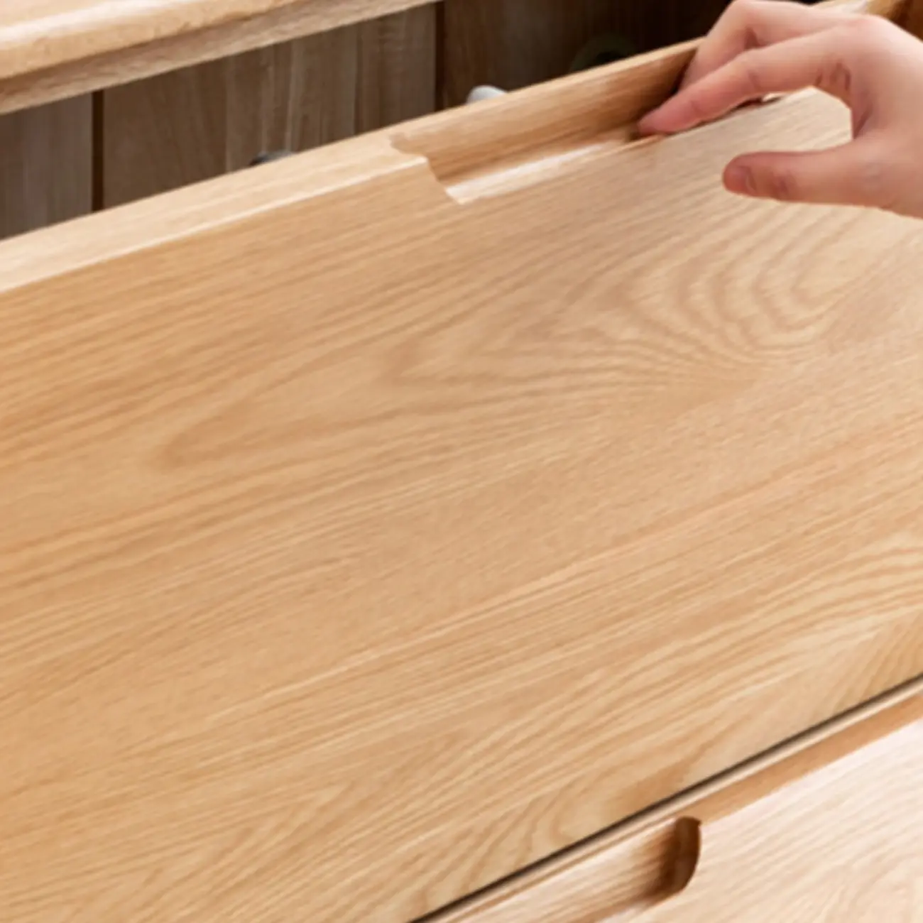 Entryway Oak Drop Front Shoe Cabinet with Display Top