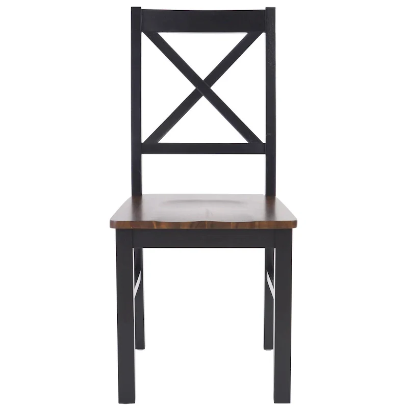 White/Natural Dining Chair - 17.5 W x 19.5 L x 37 H