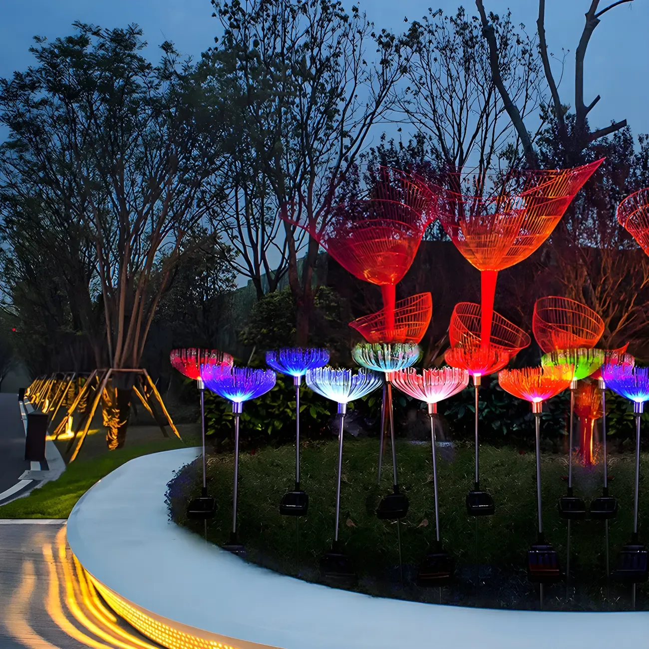 Modern Jellyfish Solar Garden Landscape Lighting