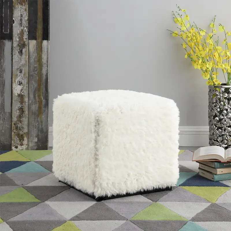 HomePop Modern Cube Ottoman