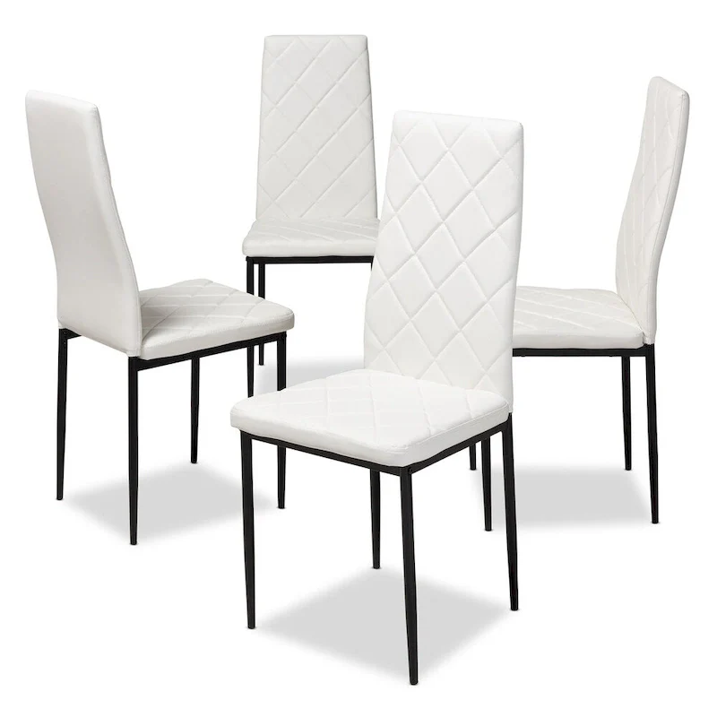 Modern Faux Leather Dining Chair 4-Piece Set