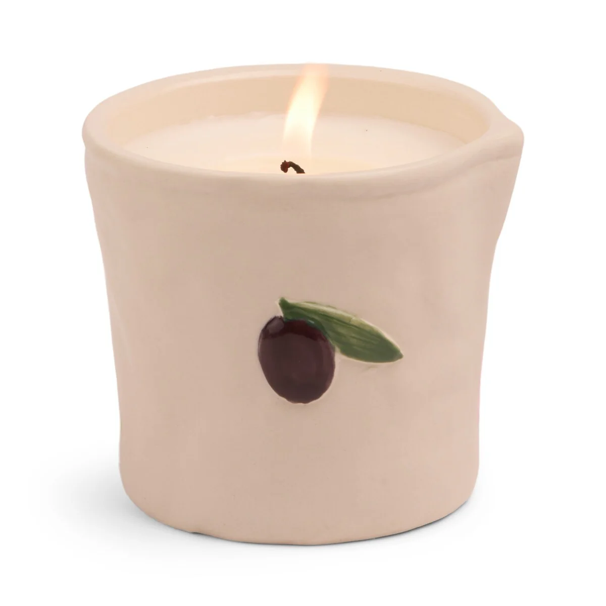 Paddywax Bistro Olive Embossed Ceramic Candle - Fig & Olive 8oz/226g