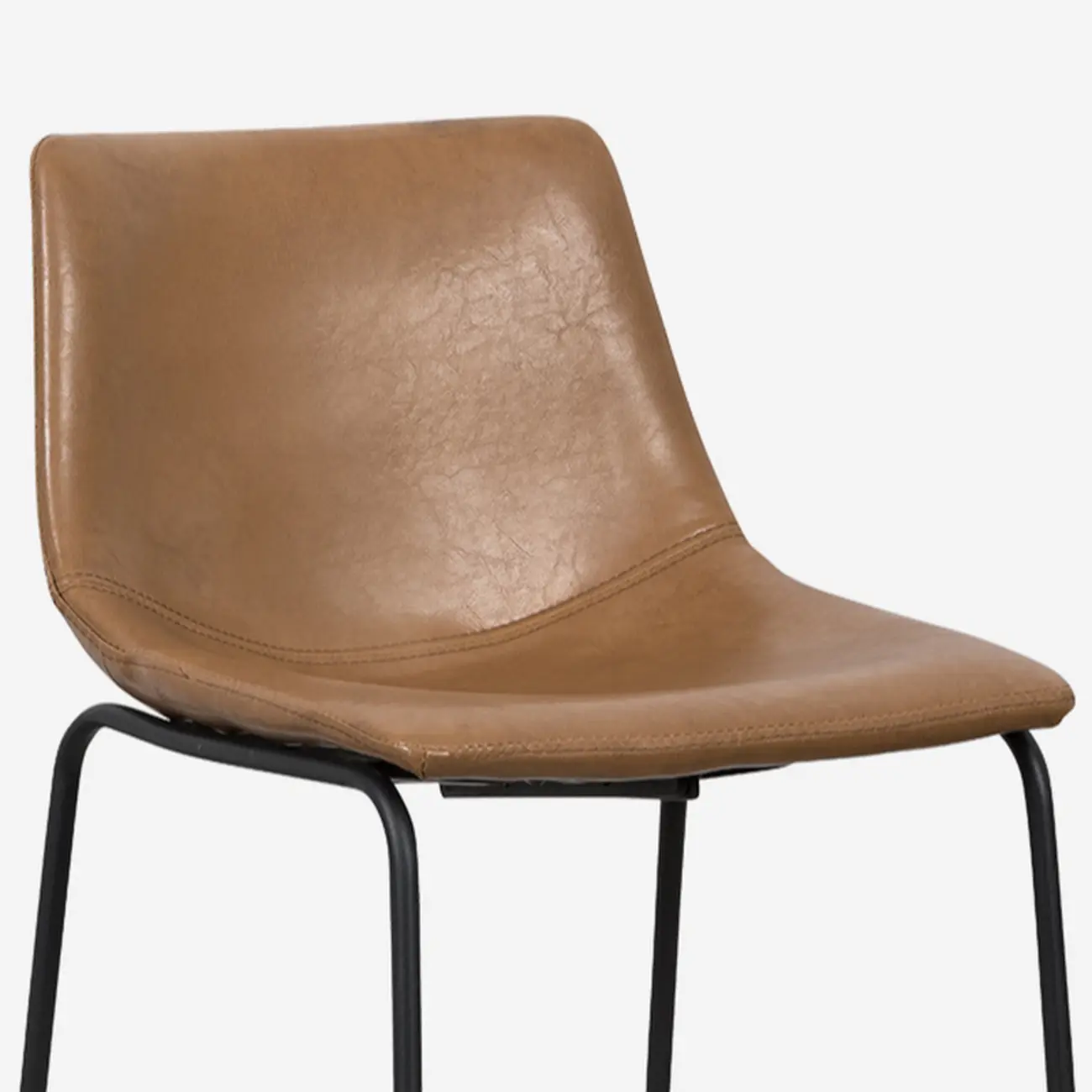 Modern Pedestal Upholstered Leather Counter Height Bar Stools