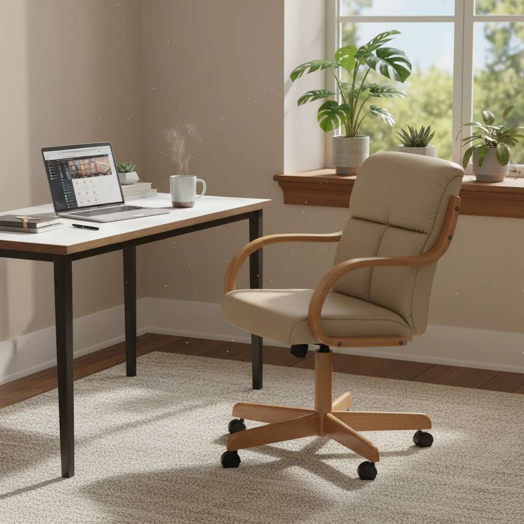 Swivel Bonded Leather Armchair