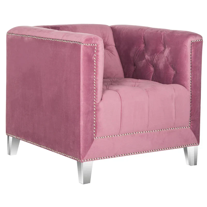 SAFAVIEH Kamilah White/ Clear Club Chair - 31.9 x 33.9 x 29.9 - 32Wx34Dx30H