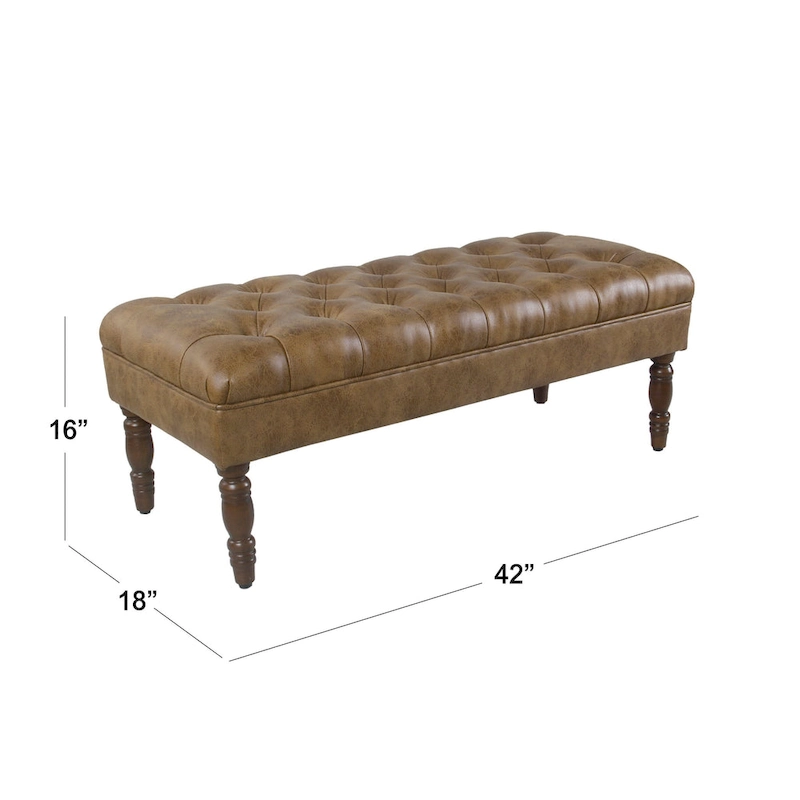 HomePop Classic Tufted top Upholstered Bench