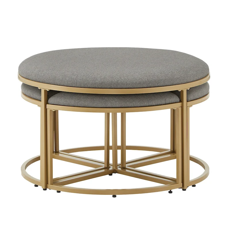 Gabin Coffee Table with Nesting Stools by iNSPIRE Q Modern