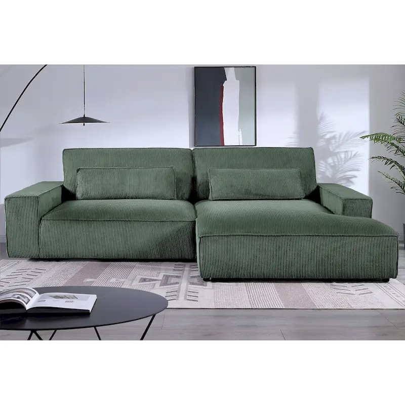 105.52-Inch Ultra-Wide Luxury Modular Sofa with Solid Wood Frame
