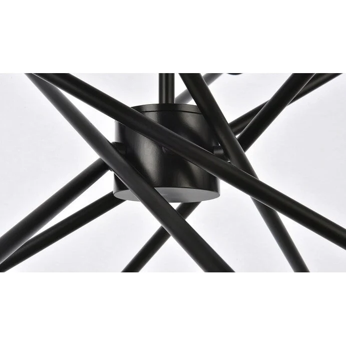 Axel 6 Light Pendant in black - 32 Inch