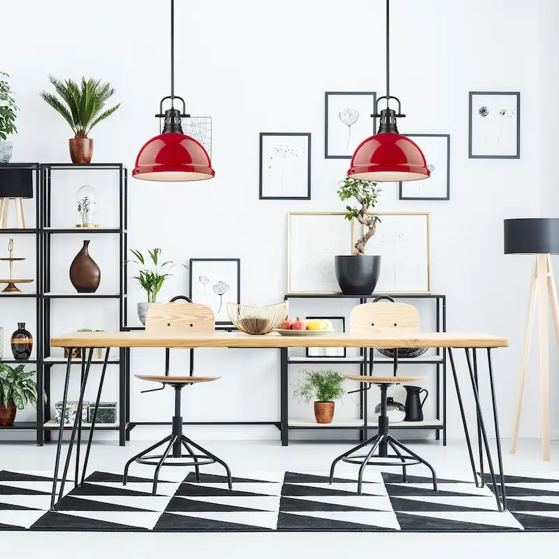 Golden Lighting Duncan Aged Brass 1-light Pendant