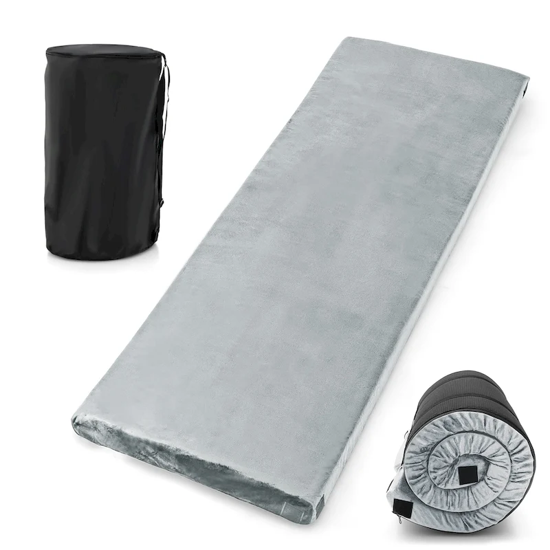 Gymax 72 Lightweight Roll Up Travel Mattress Portable Memory Foam