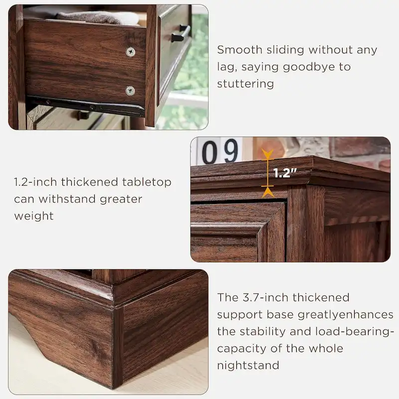 Farmhouse 5 Drawers Dresser Chests, Wood Rustic Chest of Drawers