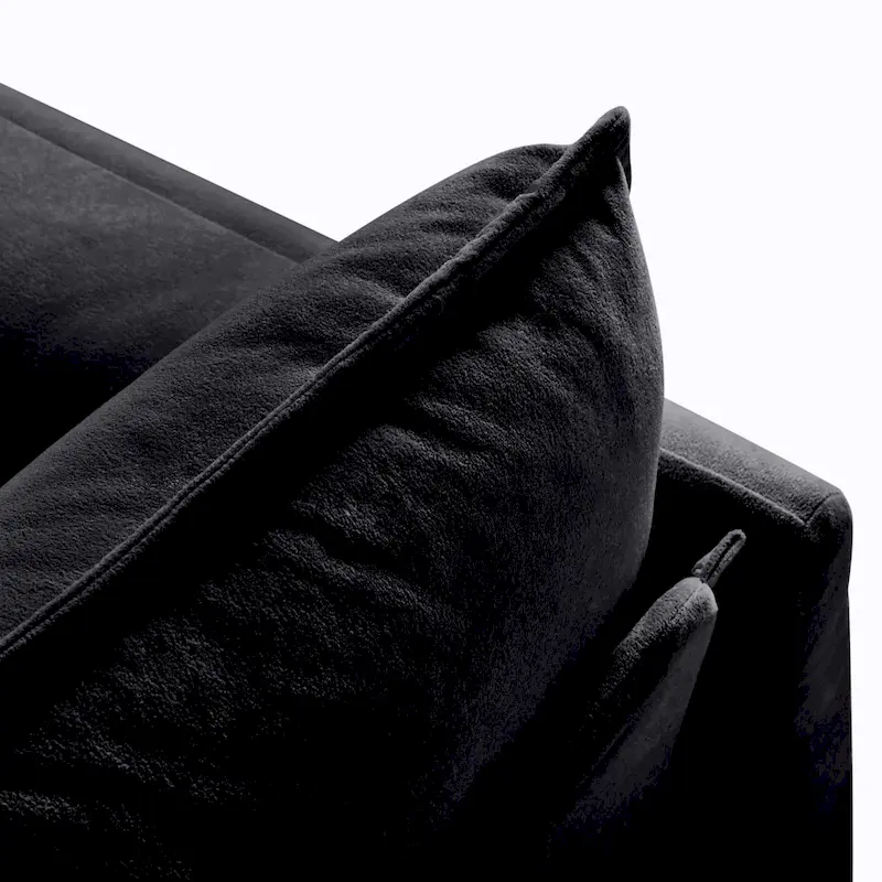 75.59 Chenille Cloud Loveseat Sofa with Deep Seat and 4 Pillows