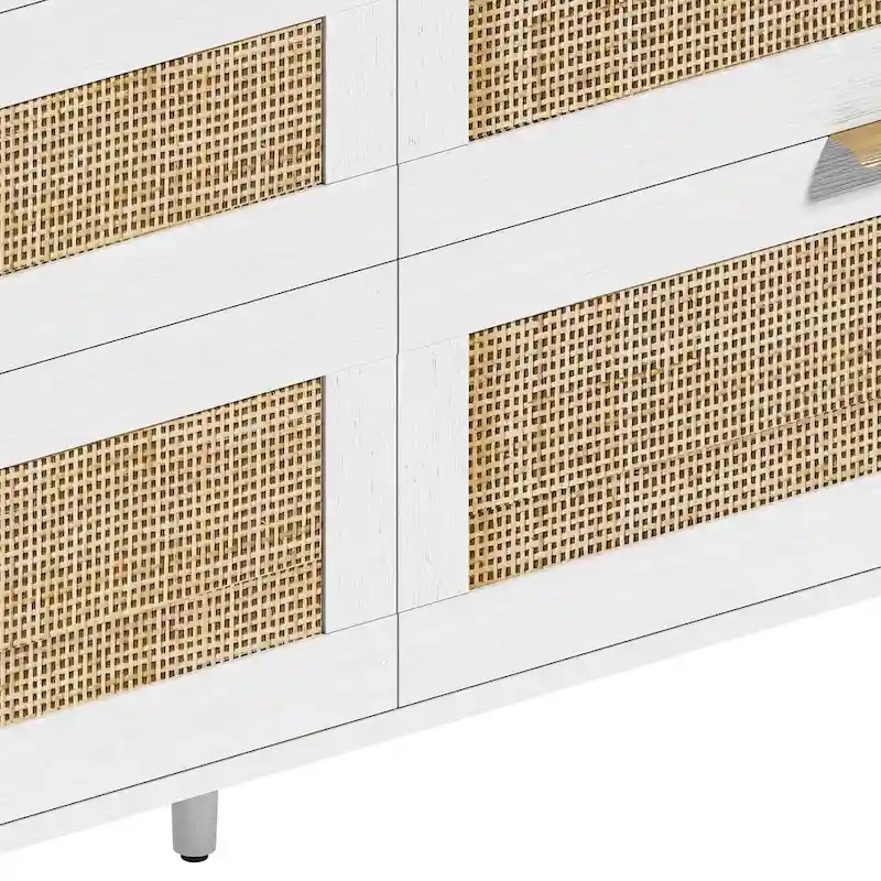 Bedroom Rattan Dresser with Drawers