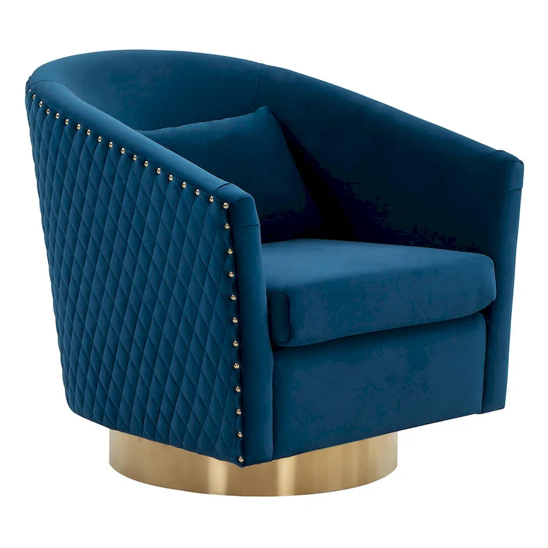 Quilted Swivel Tub Chair - 30Wx32Dx30H