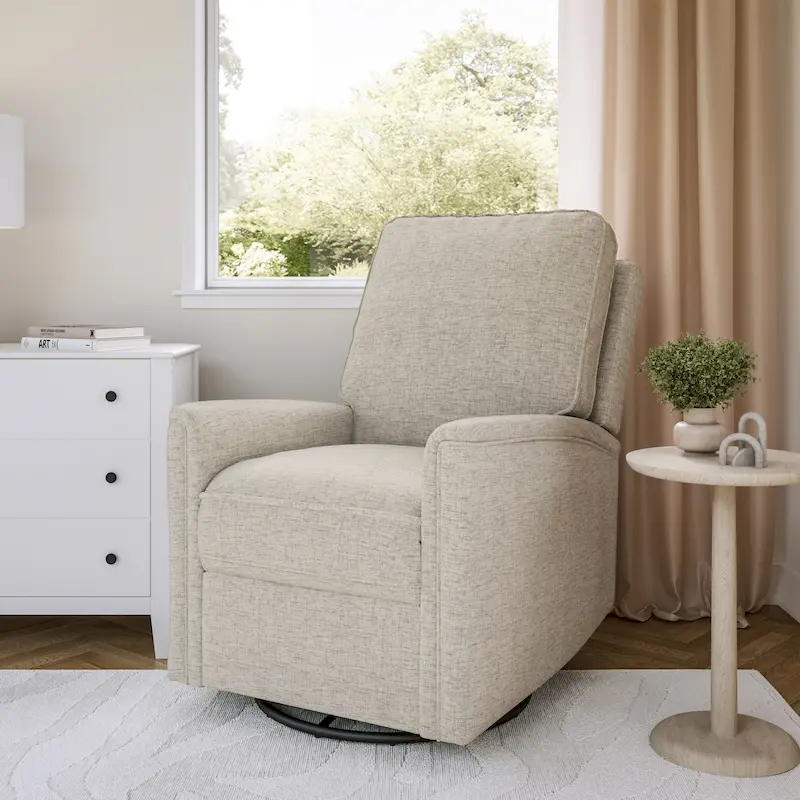 Swivel Glider Recliner Chair with Footrest