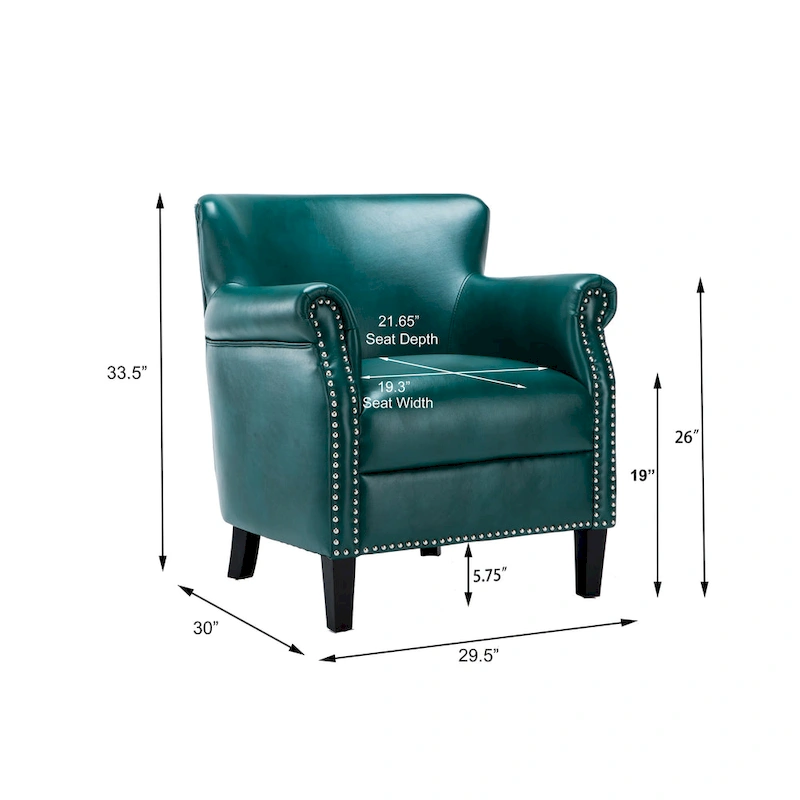 Hendrick Faux Leather Club Chair by Greyson Living