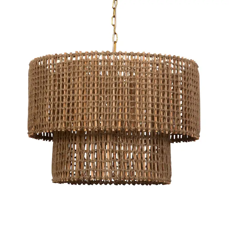 Uttermost Biswas Woven Jute 1 Light Pendant - 19 H x 24 Dia.