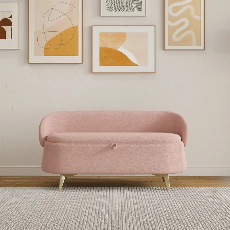 Teddy Fleece Storage Bed Bench