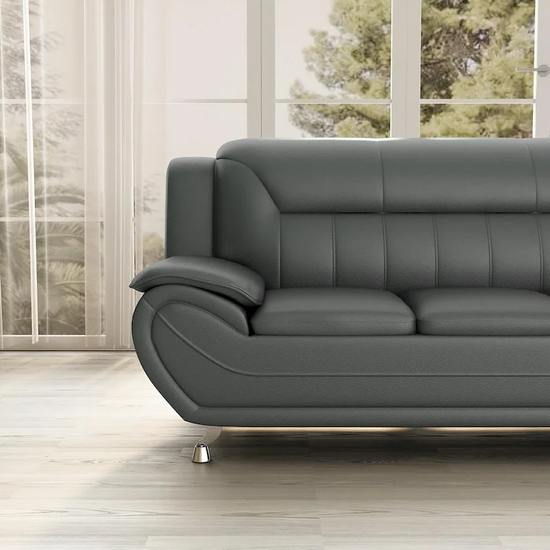 Sanuel 79.2 Faux Leather Pillow Top Arm Sofa