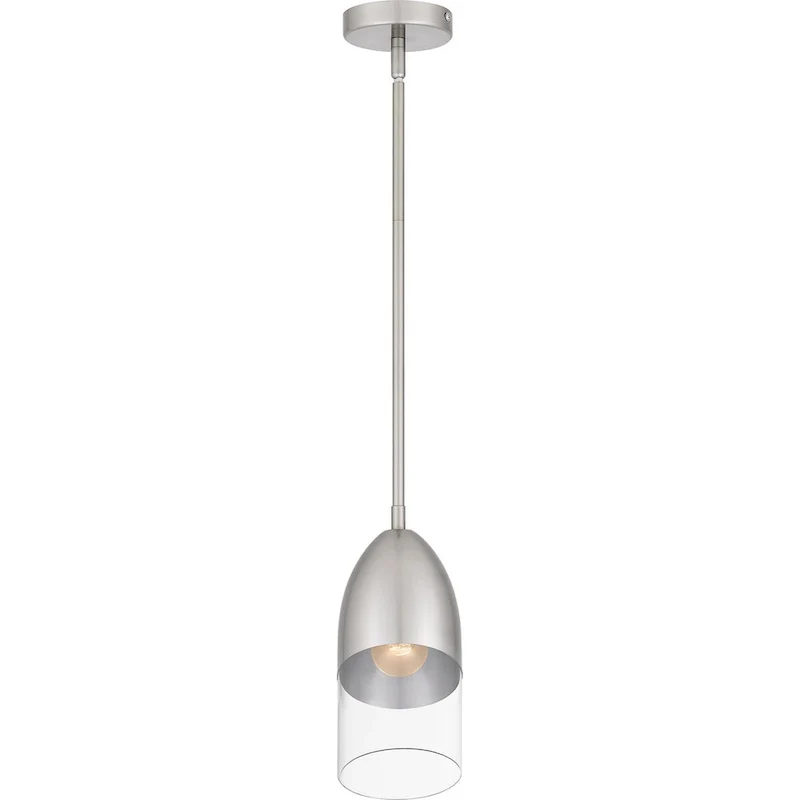 Haynes 1-Light Brushed Nickel Mini Pendant Light