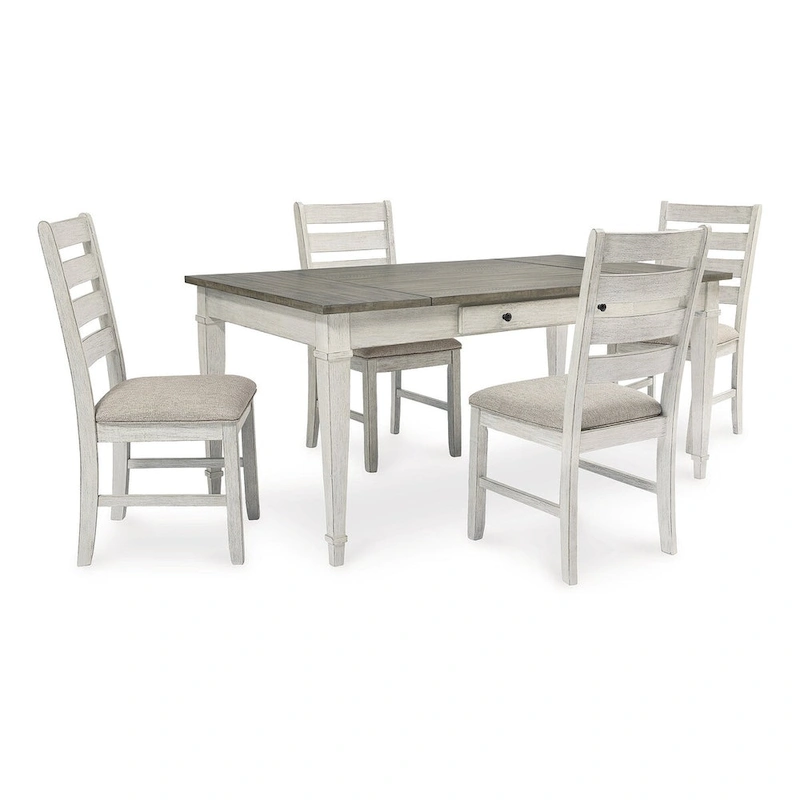 Signature Design by Ashley Skempton White / Light Brown 5-Piece Dining Package