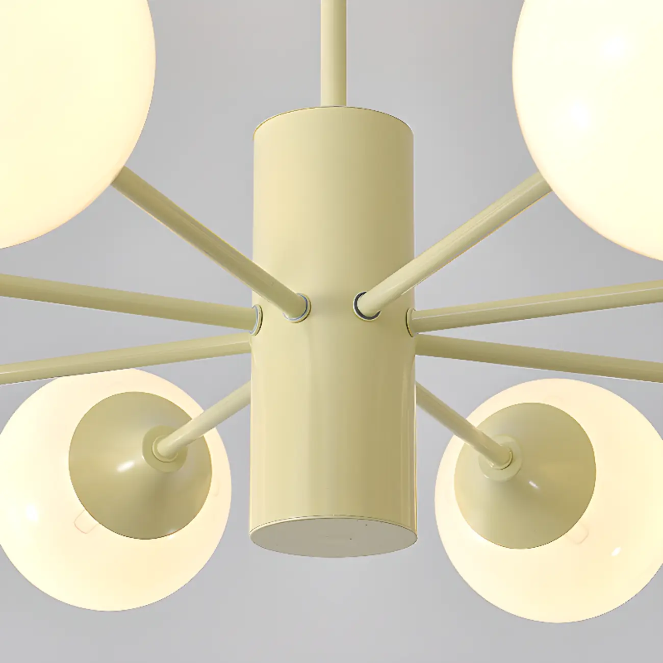 8-Light Modern Glass Globe Chandelier with Adjustable Design