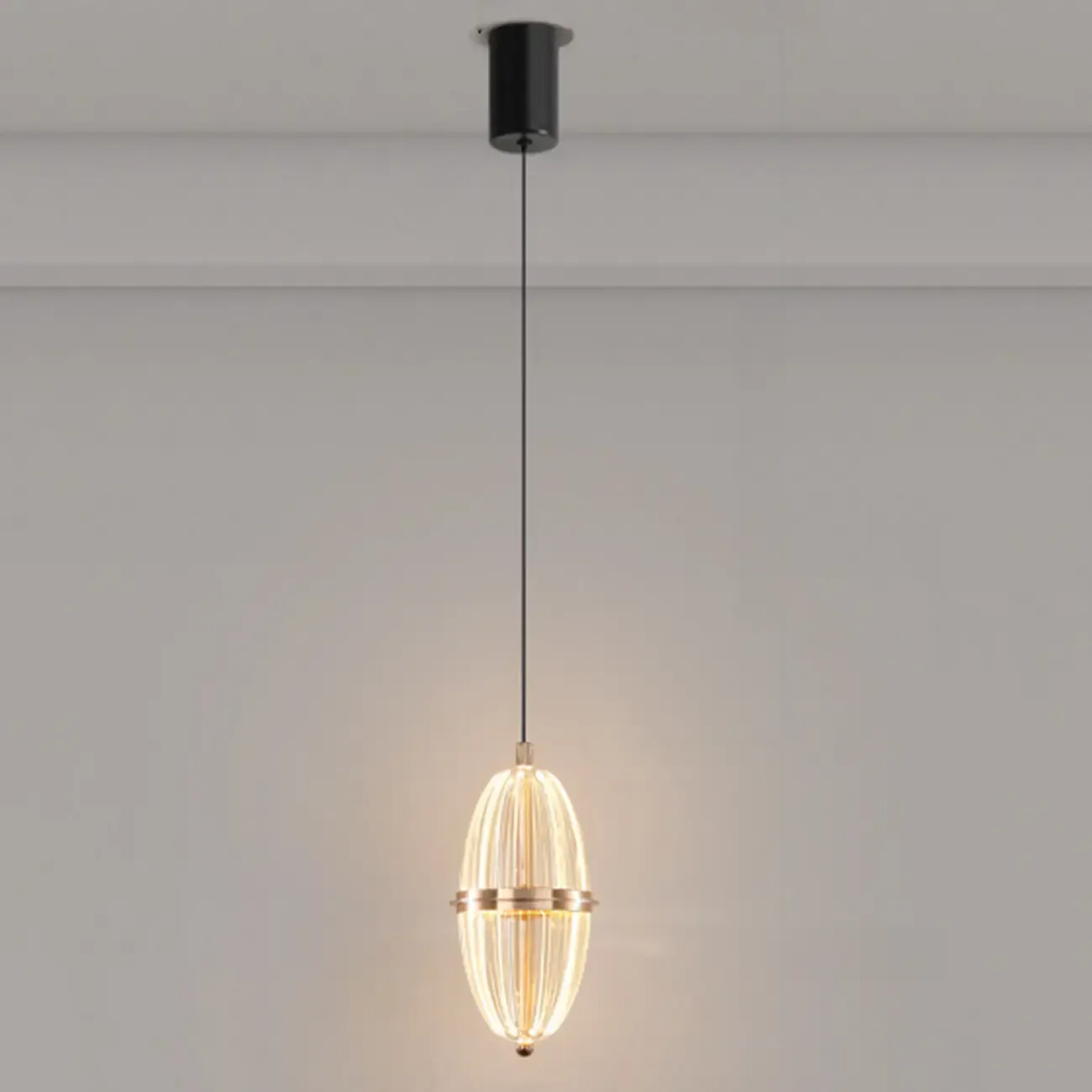 Mini Adjustable Clear Acrylic LED Dining Pendant Light