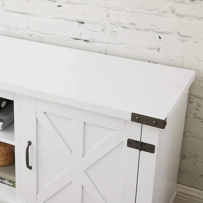 Roomfitters Modern Farmhouse TV Media Stand, Barn-Inspired Home Entertainment Console