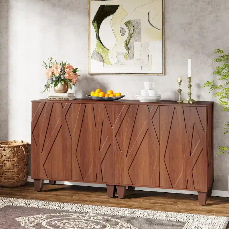 55  Sideboard Buffet Cabinet with Adjustable Shelving for Kitchen Dining Room