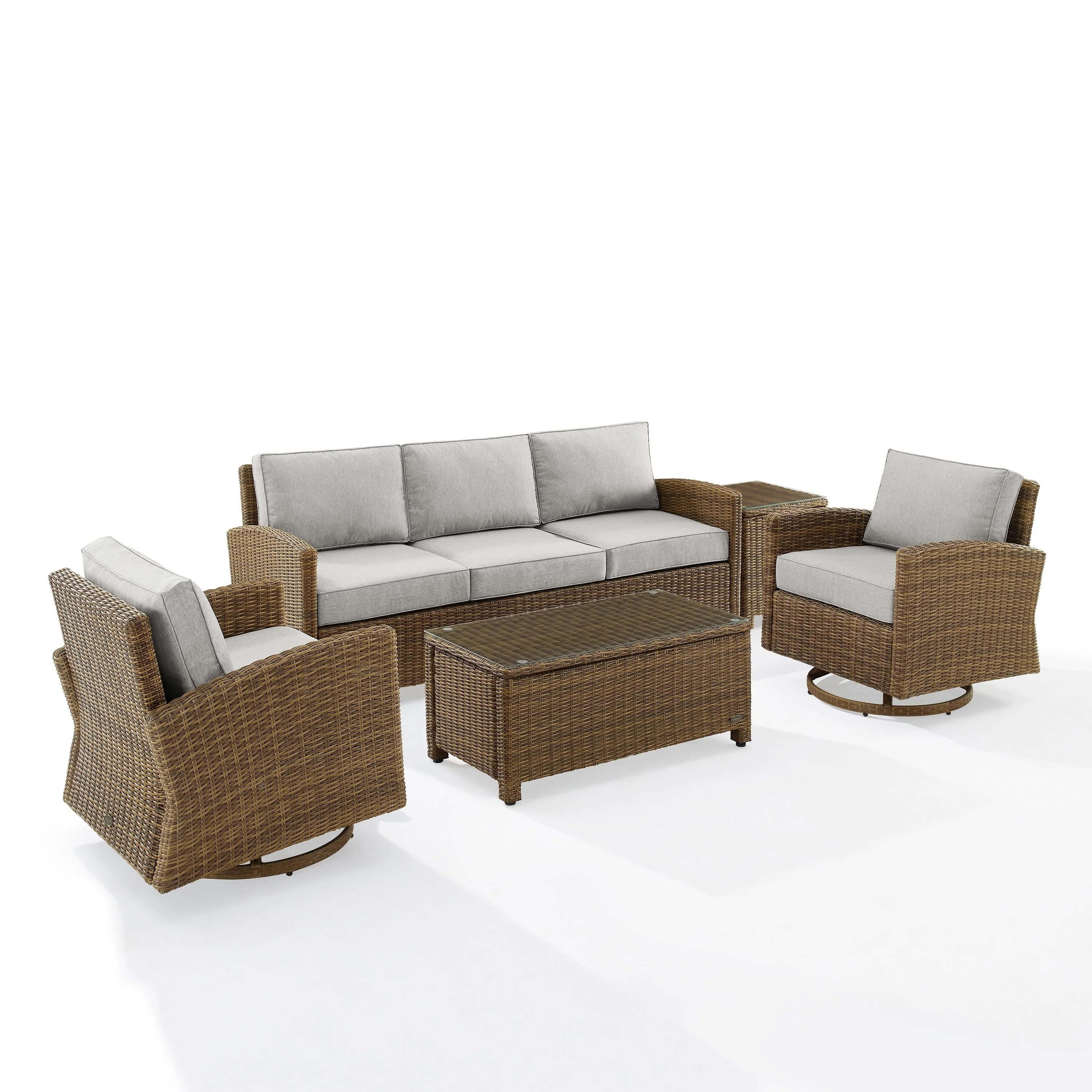 Crosley Bradenton 5Pc Swivel Rocker And Sofa Set