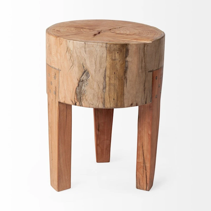 Asco Rustic Solid Reclaimed Wood Stool