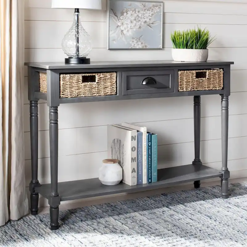 SAFAVIEH Edyth Grey Console - 44.5  x 13.4  x 31.5  - 45Wx13Dx32H