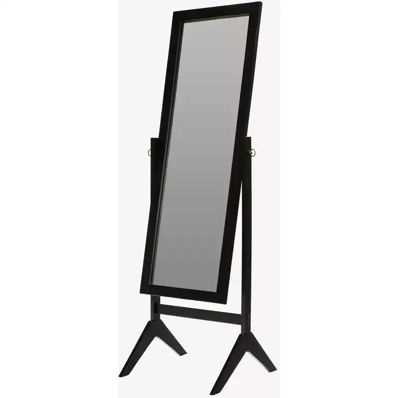 Legacy Decor Wood Rectangular Cheval Floor Mirror Free Standing Mirror