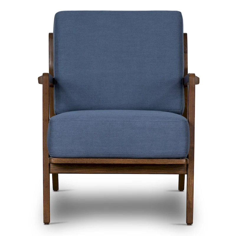 Poly & Bark Verity 25 Fabric Lounge Chair - Solid Wood Frame