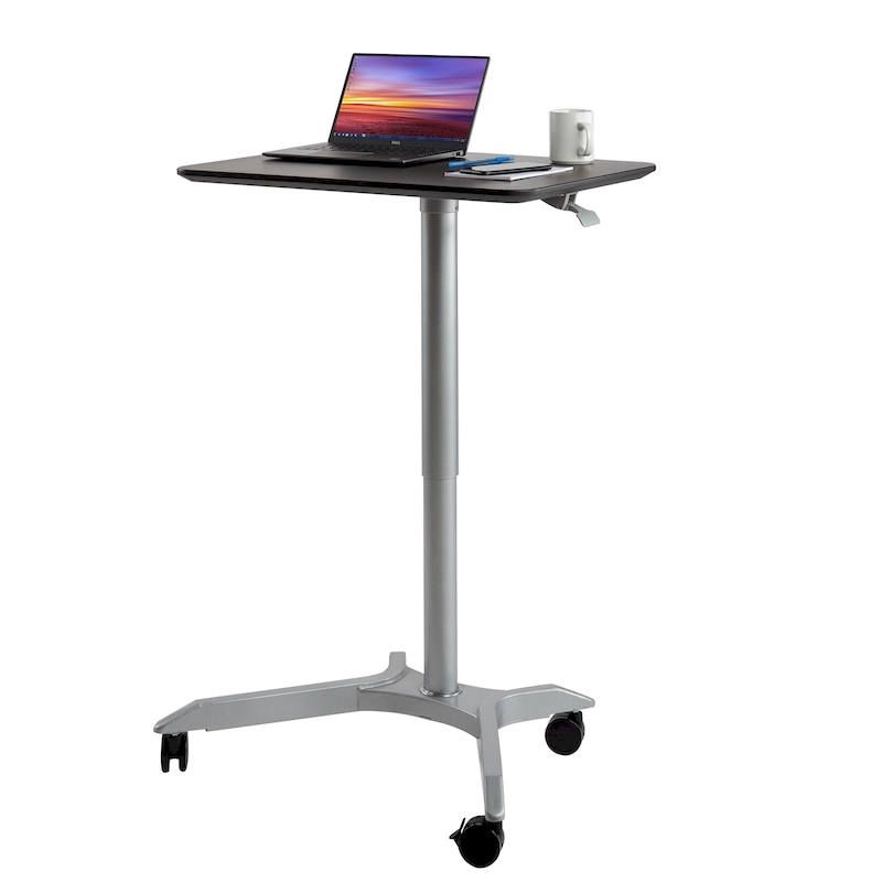 airLIFT XL 28 Pneumatic Height Adjustable Sit-Stand Mobile Laptop Computer Desk Cart
