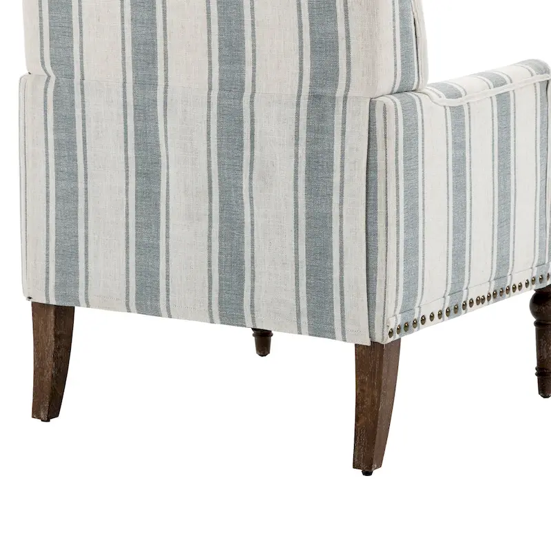 Modern Striped Accent Chairs with Arms