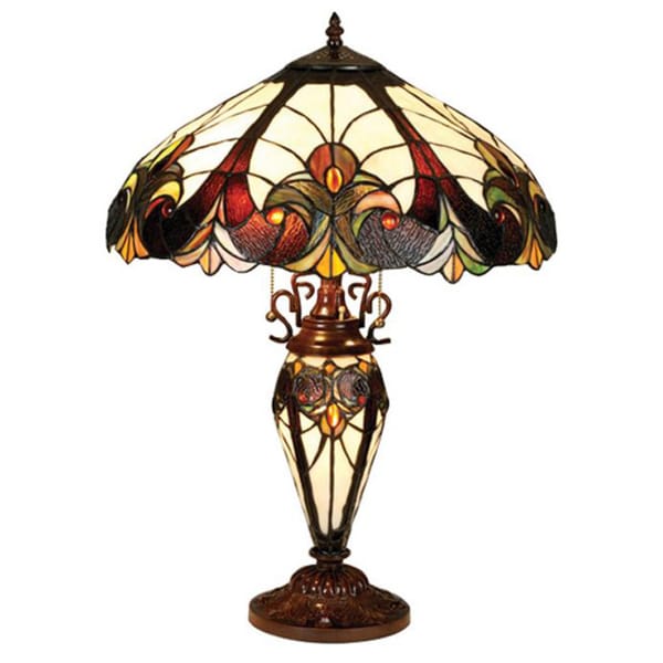 Tiffany Style Victorian 2+1-light Table Lamp