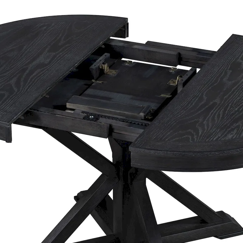 Retro Functional Extendable Dining Table with a 12