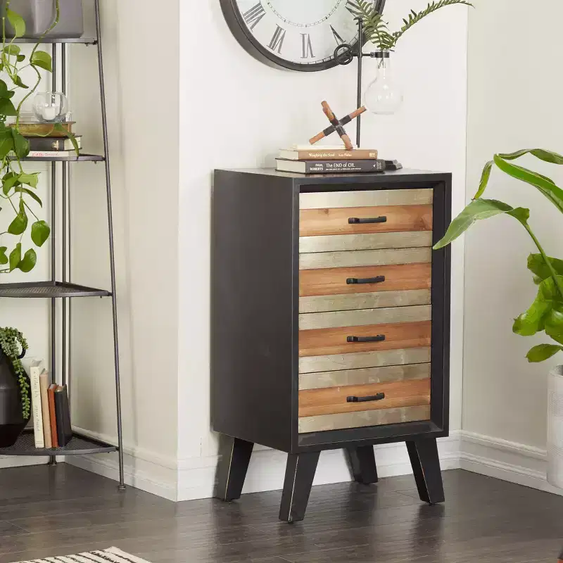 Modern Mdf Cabinet Black - Olivia & May