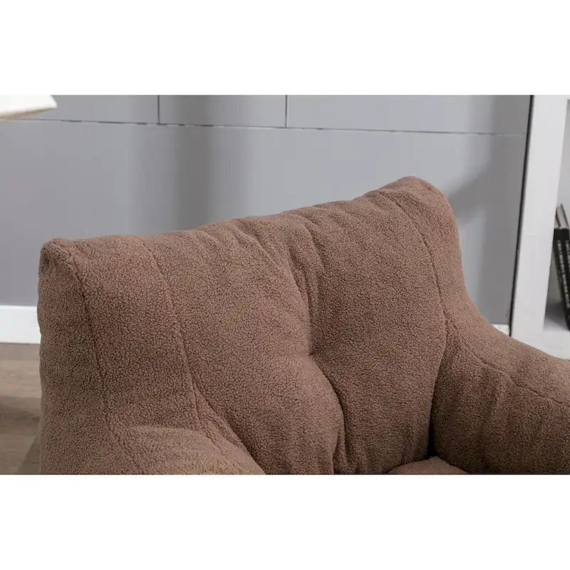 Soft Tufted foam bean bag chair with Teddy fabric