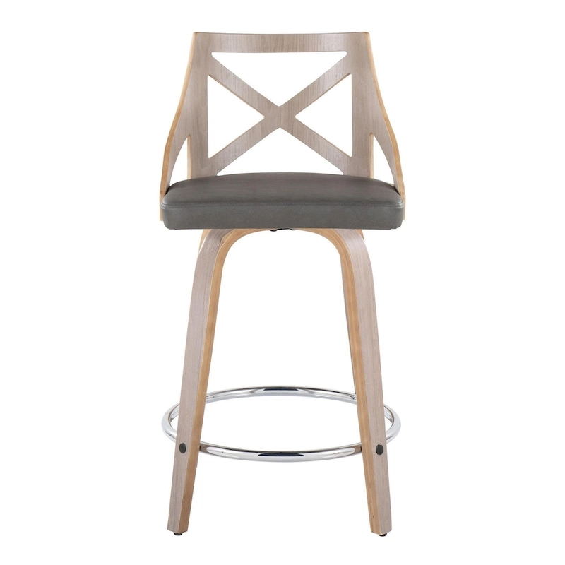 The Gray Barn Charlotte 24  Fixed-Height Counter Stool with Bent Wood Legs (Set of 2)