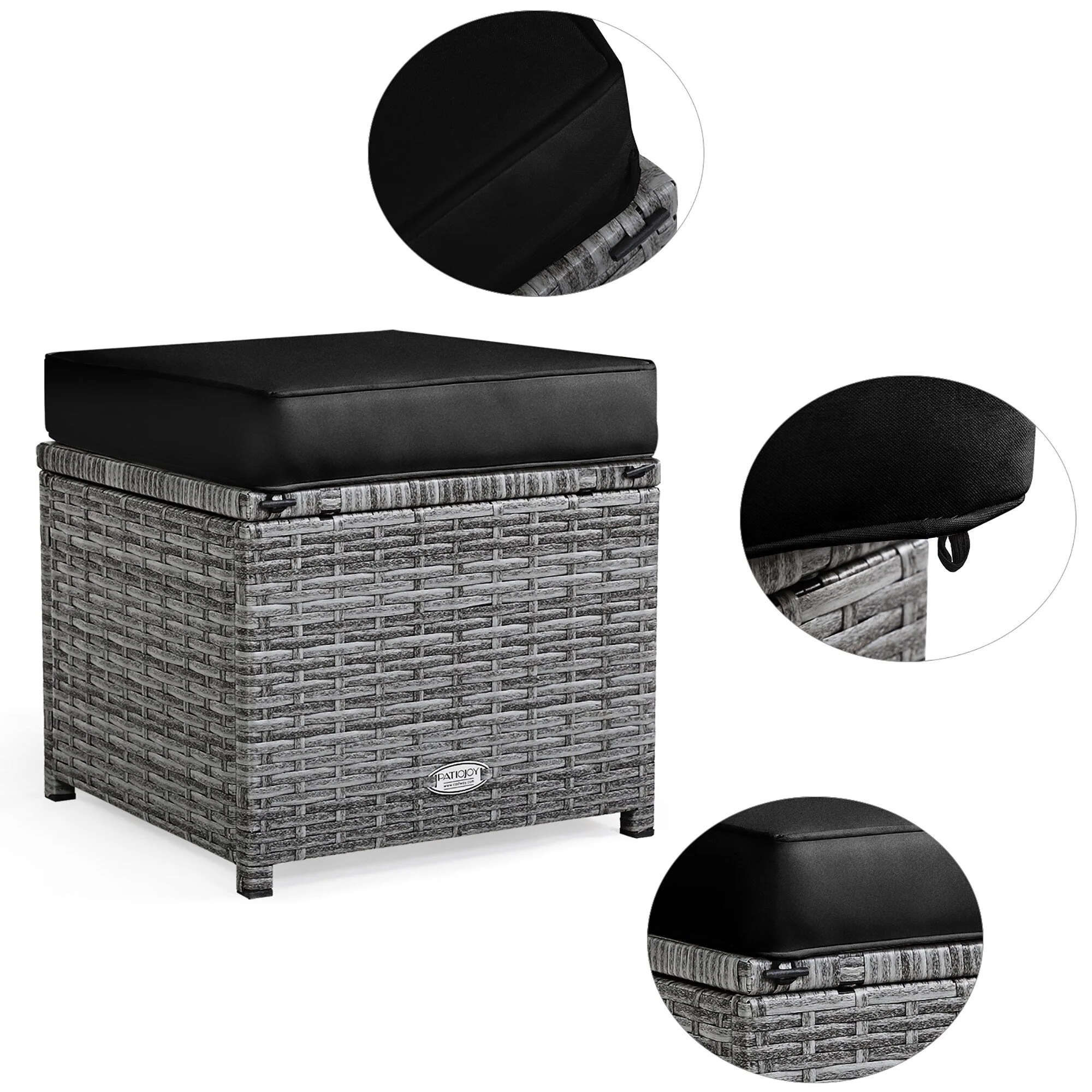 Costway 7 PCS Patio Rattan Dining Set Sectional Sofa Couch Ottoman - See Details