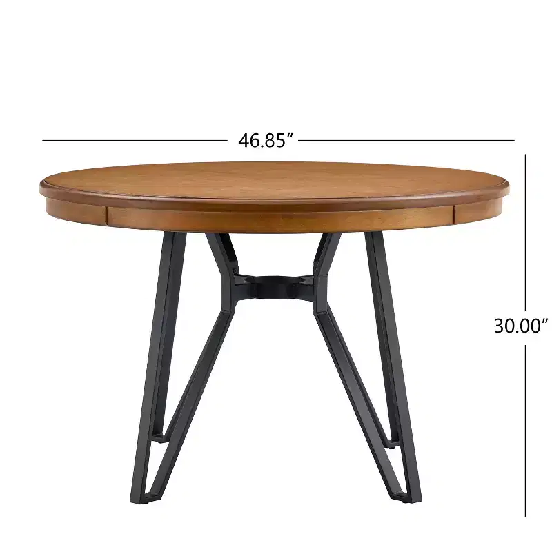 Christopher Knight Home Will 46.85" Round Top 4 Seats Dining Table with Hairpin Leg Light Ash