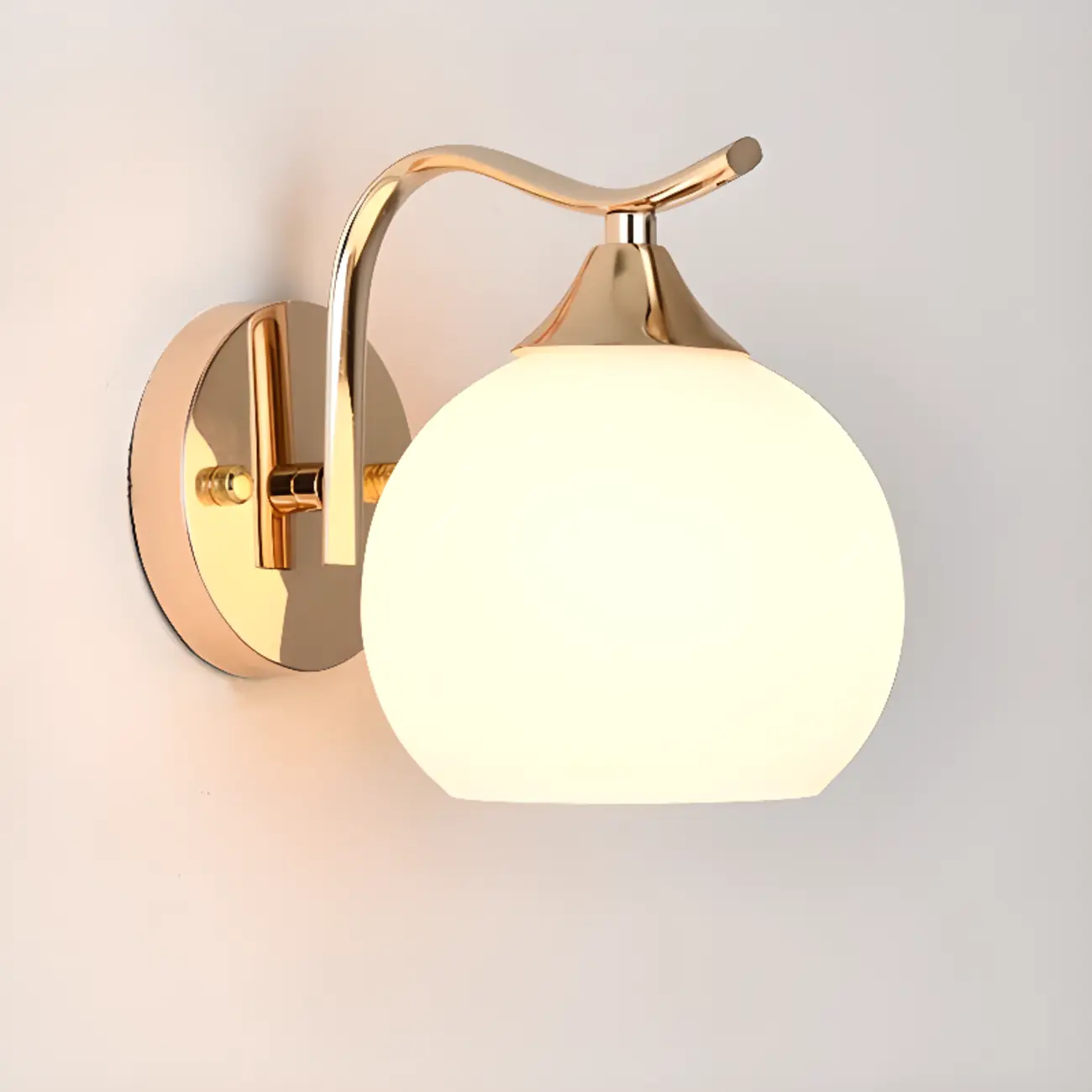 Modern Globe Bathroom Vanity Light with Chrome Finish